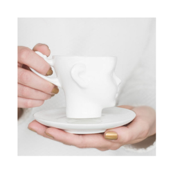 Filiżanka Głowa Biała 130 ml ze spodkiem