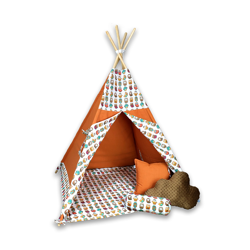 Namiot tipi Sowa Alicja + mata + 3 poduszki