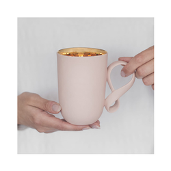 Kubek Nieskończoność Różowy z pozłacanym środkiem 350 ml