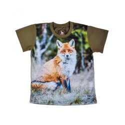 T-shirt z lisem dla dzieci - koszulka z krótkim rękawkiem