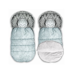 Śpiworek do wózka spacerówki 4w1 Szary 95x48 - SZYSZKI - MROŹNY BŁĘKIT