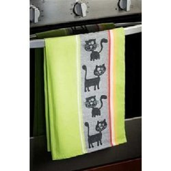 Ścierka czapla seledynowa 50x70cm - czarny kot