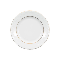 Talerz deserowy Rococo Złota linia 19 cm Ćmielów