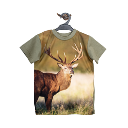 T-shirt ze zdjęciem jelenia - koszulka z krótkim rękawkiem