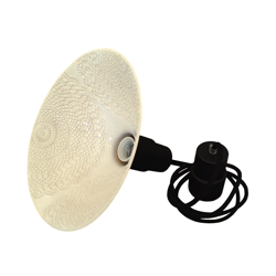 Lampa wisząca ceramiczna koronka czarna
