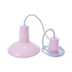 Lampa wisząca ceramiczna koronka różowa