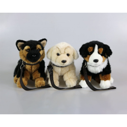 Maskotka piesek szczekający ze smyczą 19 cm