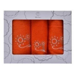 Komplet 3 ręczników - pomarańcz