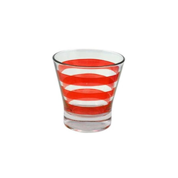 Szklanka do whisky - czerwone paski