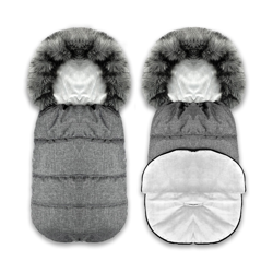 Śpiworek do wózka spacerówki 4w1 Szary 90x48 - SZARY