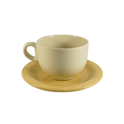 Filiżanka ze spodkiem Jumbo Ecru 450 ml