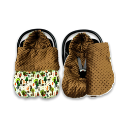 Śpiworek do gondoli fotelika 0-13 kg 75x40 - LEŚNA GROMADA BRĄZ