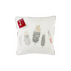 Poszewka haftowana Piórka 41x41 cm