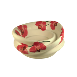 Ceramiczna misa - Różowe kwiaty