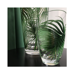 Świecznik 14,5 cm z motywem liści tropikalnych