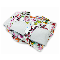 Koc piknikowy Motylki na szarym 180x200