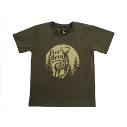 T-shirt z jeleniem dla dzieci - koszulka retro z krótkim rękawkiem