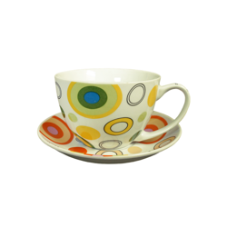 Filiżanka ze spodkiem Jumbo Circles 400 ml