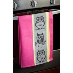 Ścierka czapla różowa 50x70cm - sowa